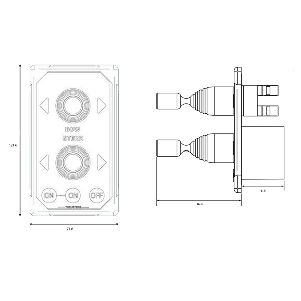 Dual joystick control panel - N°3 - comptoirnautique.com