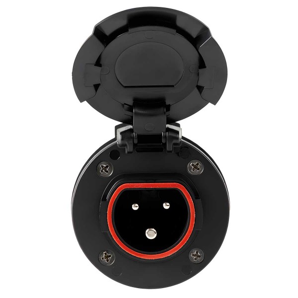 Prise 3P Cruiser 16 A 230 V avec couvercle nylon noir - N°1 - comptoirnautique.com