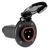 Prise 3P Cruiser 16 A 230 V avec couvercle nylon noir - N°3 - comptoirnautique.com