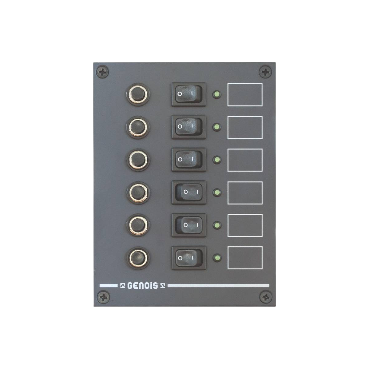 Tableau électrique 6 disjoncteurs + 6 voyants LED DT510 Genois