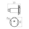 Prise 3P Cruiser 16 A 230 V avec couvercle nylon noir - N°5 - comptoirnautique.com