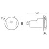 Prise 3P Cruiser 32 A 230 V avec couvercle nylon blanc dimensions - N°4 - comptoirnautique.com
