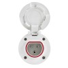 Prise 3P Cruiser 32 A 230 V avec couvercle nylon blanc - N°1 - comptoirnautique.com