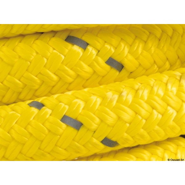 Cabo de amarração flutuante com cordão refletor amarelo de 26 mm - N°2 - comptoirnautique.com