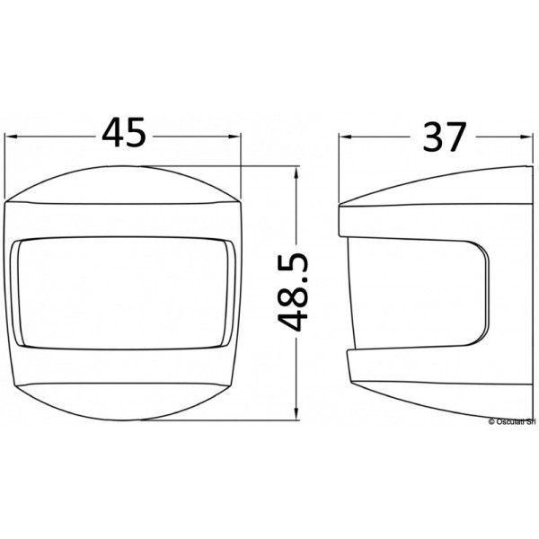 White vertical navigation light, 225° bow - N°2 - comptoirnautique.com