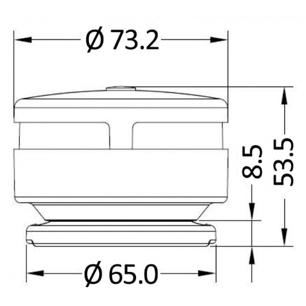 Luz de navegação bicolor de 360° com base magnética - N°2 - comptoirnautique.com