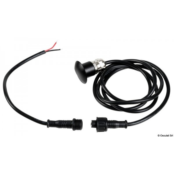 Höflichkeitslicht LED weiß Körper Aluminium eloxiert matt schwarz - N°1 - comptoirnautique.com