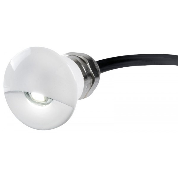 Höflichkeitslicht LED weiß Körper Aluminium lackiert weiß poliert - N°1 - comptoirnautique.com