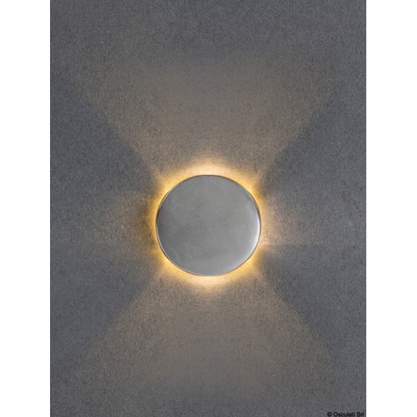 Luz de cortesía LED REDONDA blanca empotrada con iluminación baja/alta - N°2 - comptoirnautique.com