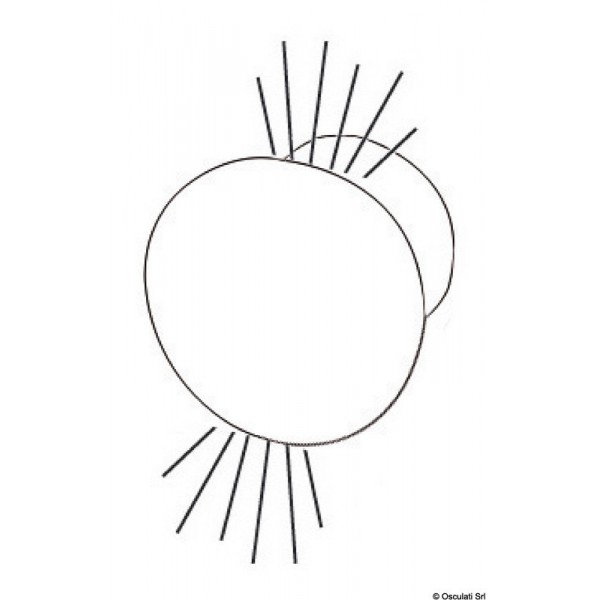 Luce di cortesia LED bianca da incasso ROUND con illuminazione bassa/alta - N°4 - comptoirnautique.com