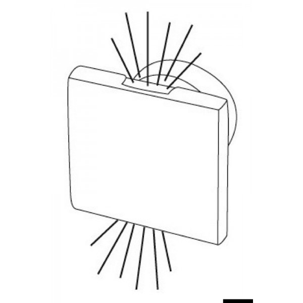 White SQUARE recessed LED courtesy light with low/high illumination - N°1 - comptoirnautique.com