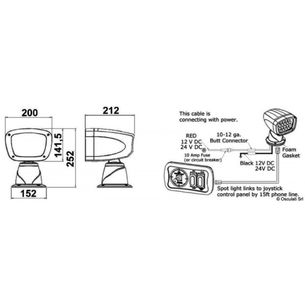 Aldebaran Combo 12 V electric LED spotlight - N°3 - comptoirnautique.com