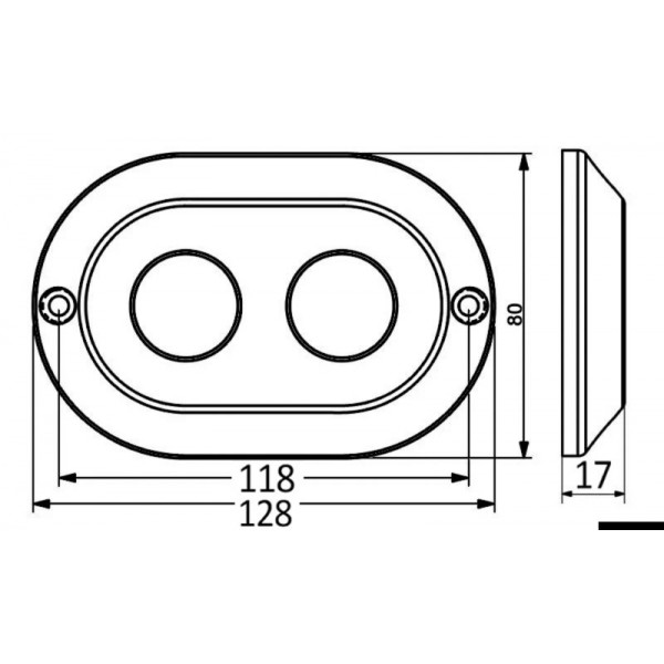Proyector LED blanco de 120 W bajo-marine  - N°2 - comptoirnautique.com