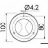 Aurora LED table lamp, retractable, round stainless steel bezel