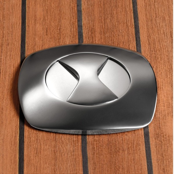 Aurora LED table lamp, retractable, round stainless steel bezel - N°4 - comptoirnautique.com