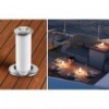 Lámpara de mesa LED retráctil Aurora con bisel redondo de acero inoxidable - N°8 - comptoirnautique.com