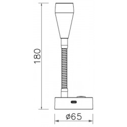 Schwarzer gelenkiger LED-Spot