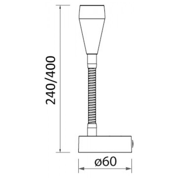 240 mm polished articulated LED spotlight - N°2 - comptoirnautique.com
