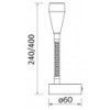240 mm polished articulated LED spotlight - N°2 - comptoirnautique.com