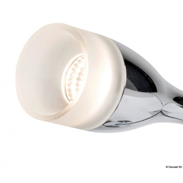 240 mm polished articulated LED spotlight - N°3 - comptoirnautique.com