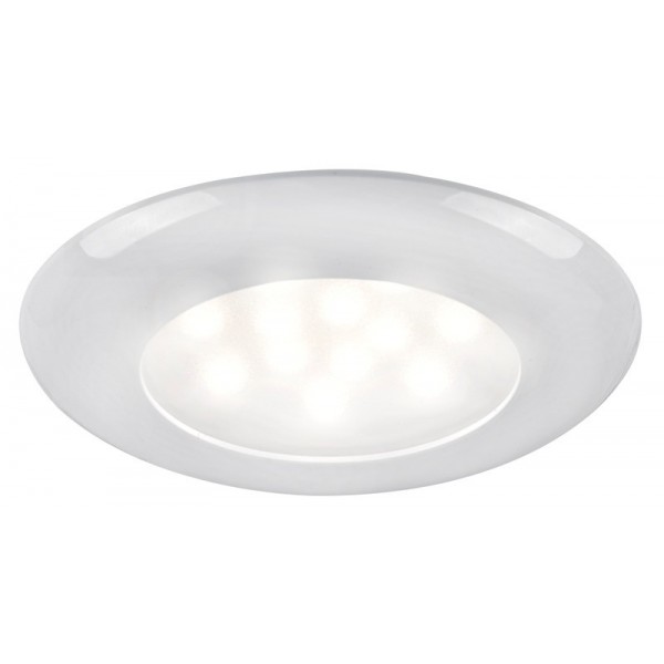 Plafonnier LED à encastrement SOLE blanche avec interrupteur - N°1 - comptoirnautique.com