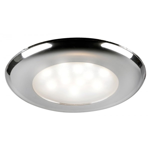 Plafonnier LED à encastrement SOLE chromée avec interrupteur - N°1 - comptoirnautique.com