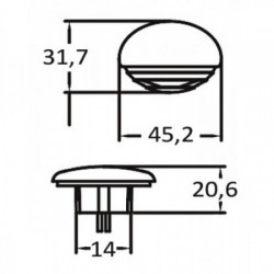 White/blue recessed LED...