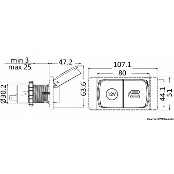SCANSTRUT Flip Pro Duo USB socket-A+USB-C 12 V  - N°2 - comptoirnautique.com