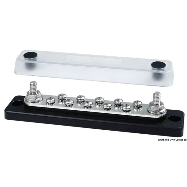 Elektrische Poller Heavy-Duty Bus Bar Techno 2x6 (10x4) - N°1 - comptoirnautique.com