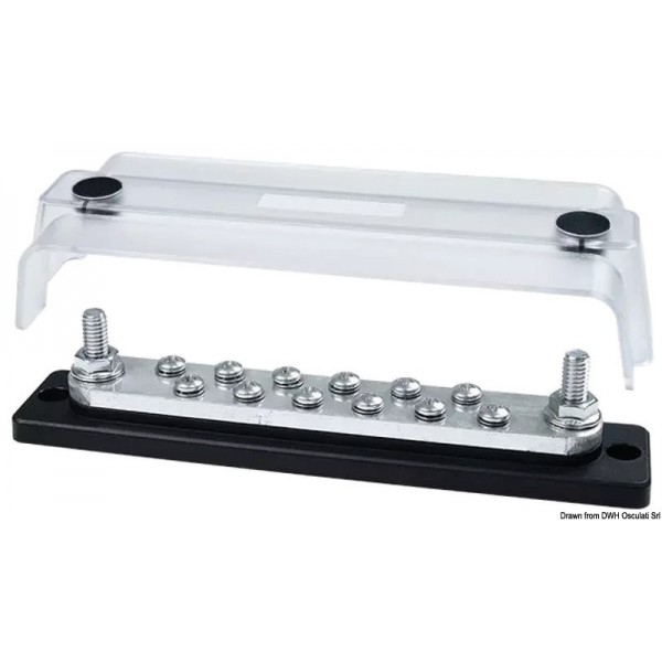 Borne électrique Heavy-Duty Bus Bar Techno 2x8 - 250 A - N°1 - comptoirnautique.com