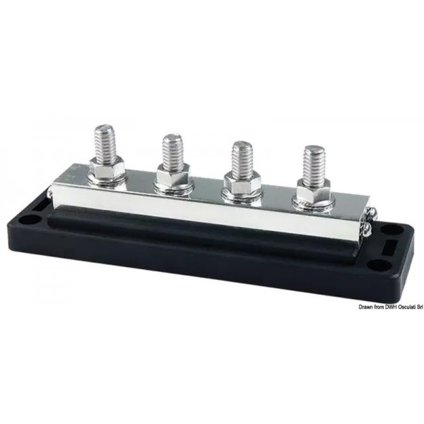 Elektrischer Poller Heavy-Duty Bus Bar Techno Transparenter Deckel 4x10 - N°1 - comptoirnautique.com