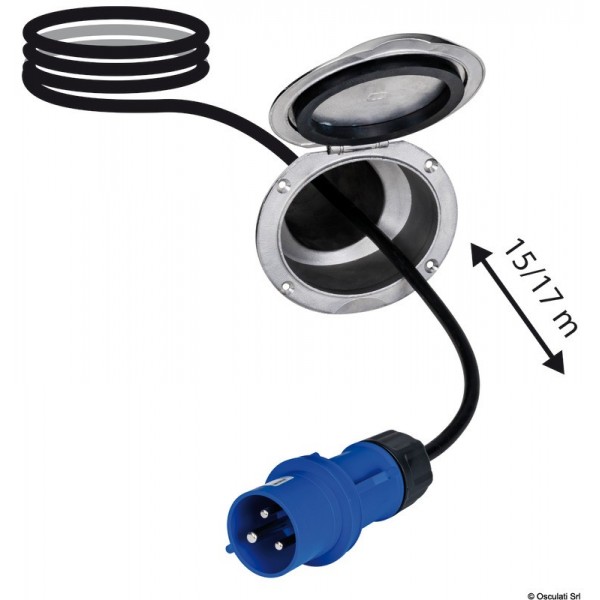 Câble de quai électrique rétractable 32 A - N°1 - comptoirnautique.com