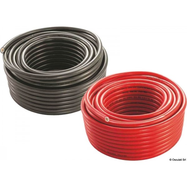 Câble de batterie cuivre étamé noir 25 mm - 24m - N°1 - comptoirnautique.com