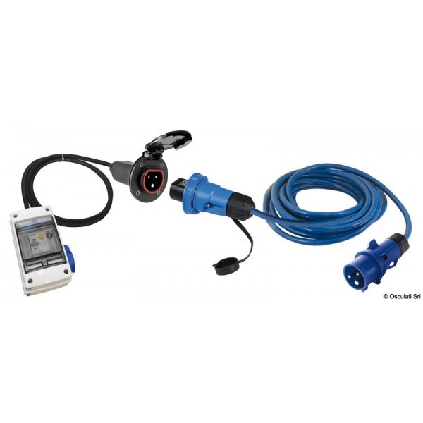Kit de cuadro eléctrico con toma Cruiser negra de 16 A - N°1 - comptoirnautique.com