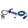 Kit de quadro elétrico com tomada Cruiser 16 A em aço inoxidável preto