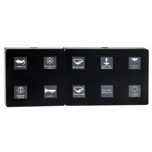 Pannello elettrico sensibile al tatto con 6 interruttori - N°2 - comptoirnautique.com
