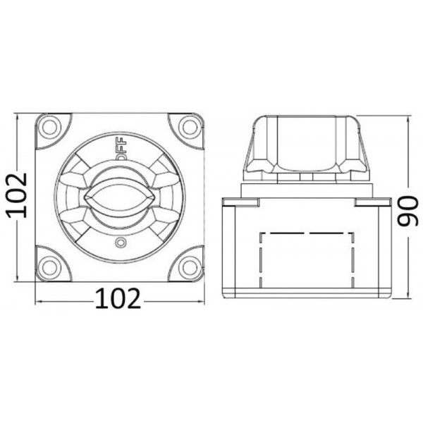 Coupe-battery/interrupteur 550 A ON-OFF - N°2 - comptoirnautique.com
