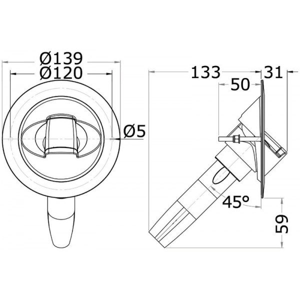 Doccia Saturn con miscelatore verticale in acciaio inox - N°4 - comptoirnautique.com