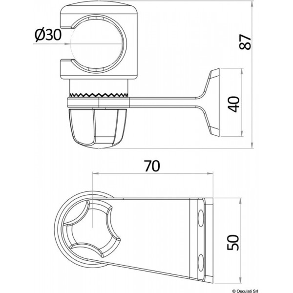 Support pour dousche inox - N°3 - comptoirnautique.com