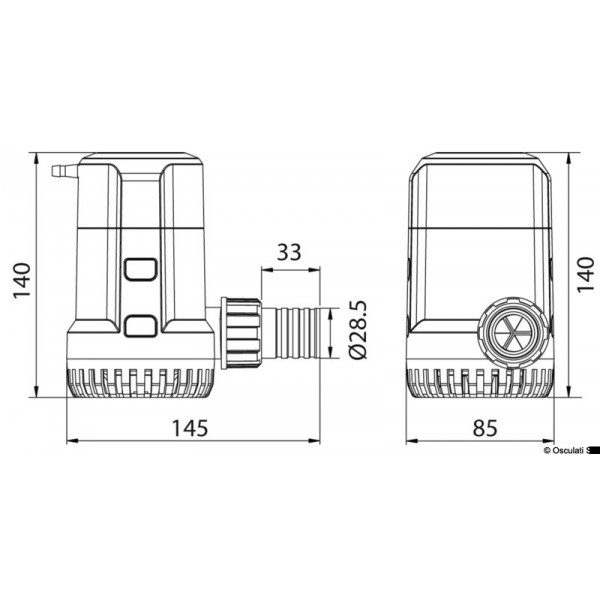 Pompe de cale auto Europump Next Generation 2000 - 12V - 128 L/min - N°3 - comptoirnautique.com