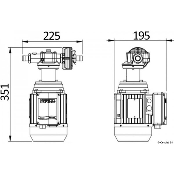 Self-priming-pump for AC MARCO systems 230 V 22 l/min  - N°2 - comptoirnautique.com