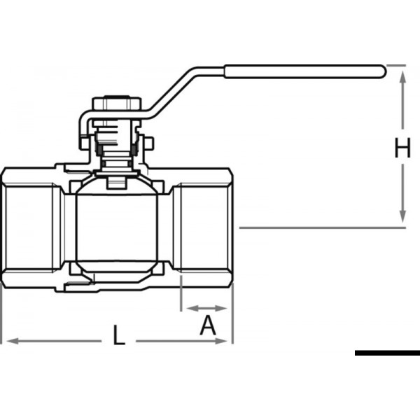 Kugelhahn F-F GUIDI aus Vollbronze Durchfluss 3"  - N°3 - comptoirnautique.com