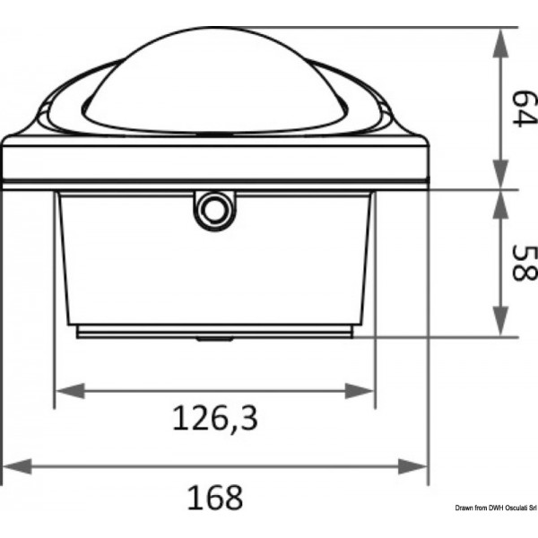 Compas plafond RIVIERA Astra 4" blanch/noir - N°2 - comptoirnautique.com