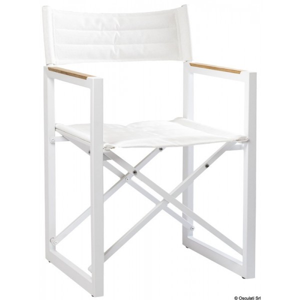 Siège pliant toile The Square blanc - N°1 - comptoirnautique.com