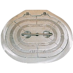 Oval 19x26'' hinged Alu...