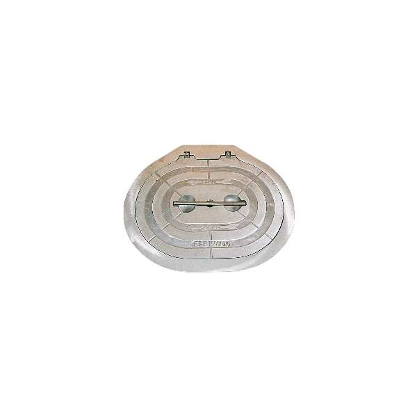 Trappe étanche Alu Ovale 19x26'' sur charnière - Dormant Alu FM196 Freeman - N°1 - comptoirnautique.com