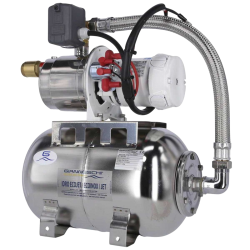 Groupe d'eau EcoInox 2 avec réservoir 20L inox - 24V - 55L/min GE015 Gianneshi