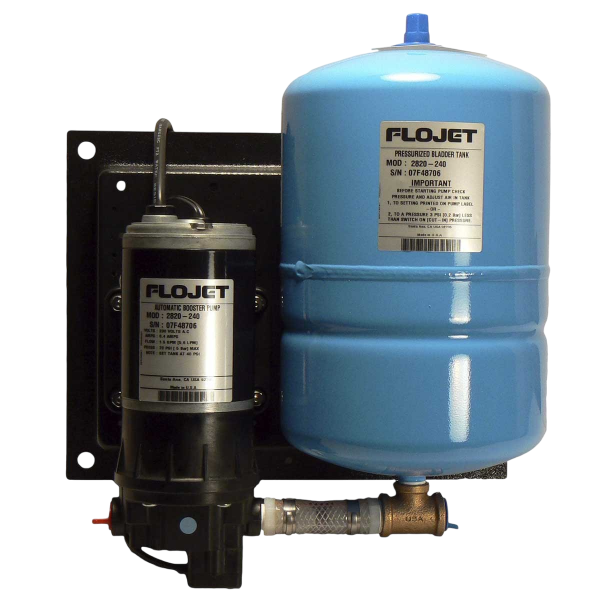 Unità idrica con serbatoio di accumulo da 4L - 24V - 22 L/min - N°4 - comptoirnautique.com