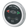 Round control panel with touch-sensitive buttons