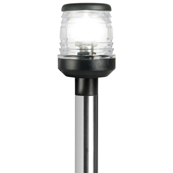 Folding stainless steel light pole black plastic light 60 cm - N°2 - comptoirnautique.com